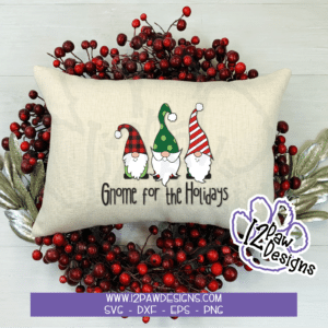 12PD Gnomes for the Holidays Berry Wreath - 12 Paw Designs Holiday Gnome
