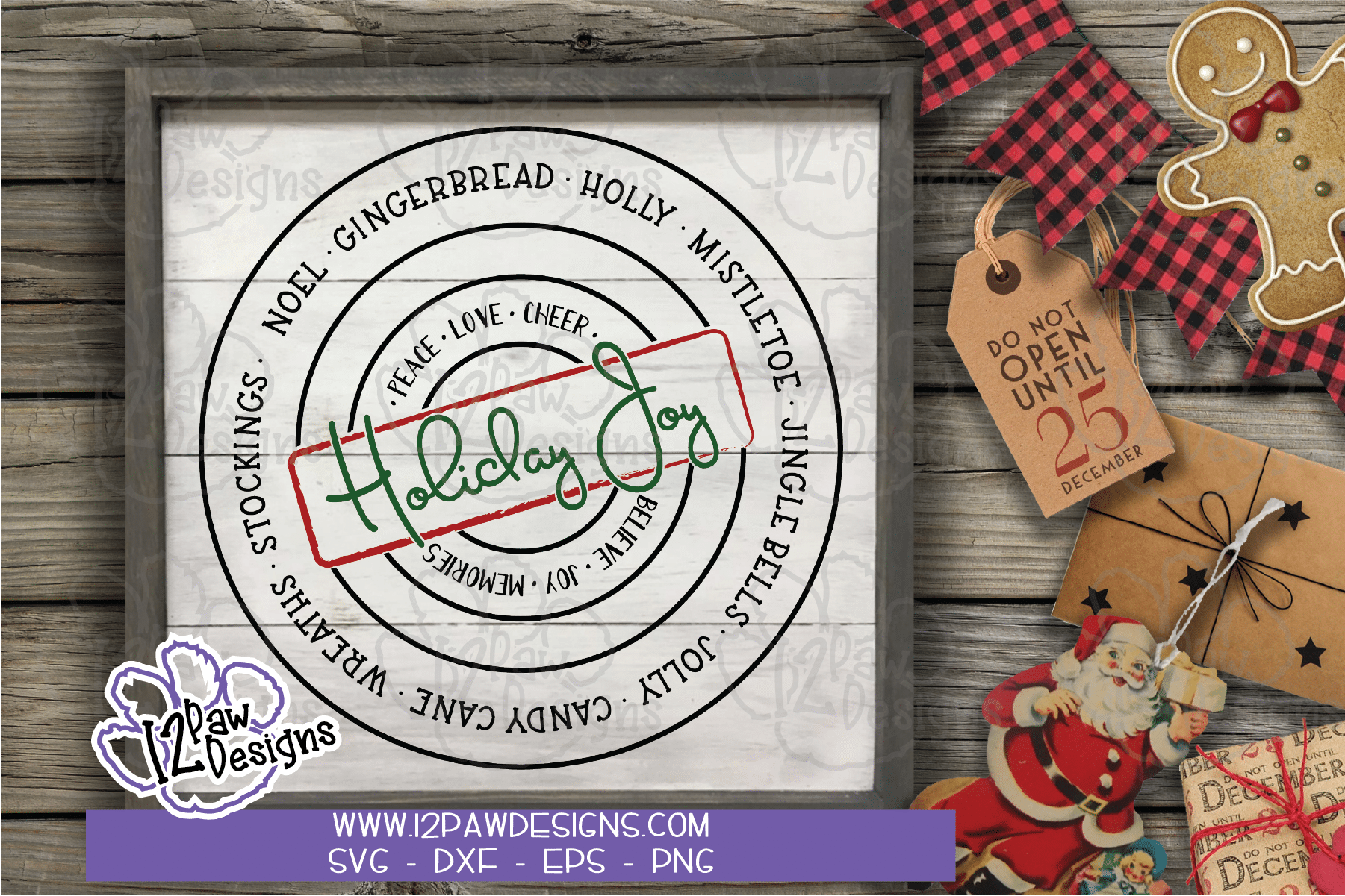 12PD Holiday Joy-mockupSign - 12 Paw Designs 12PD Holiday Joy
