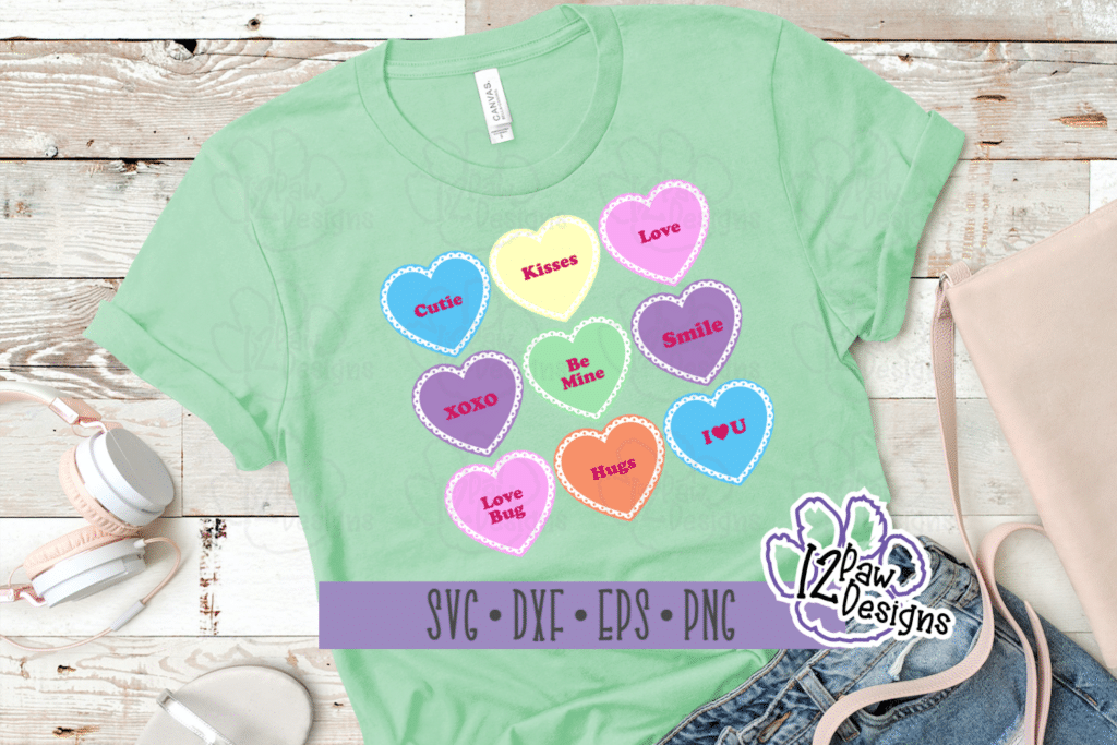 12PD Conversation Hearts-Scallops with dots-MockupMintFull