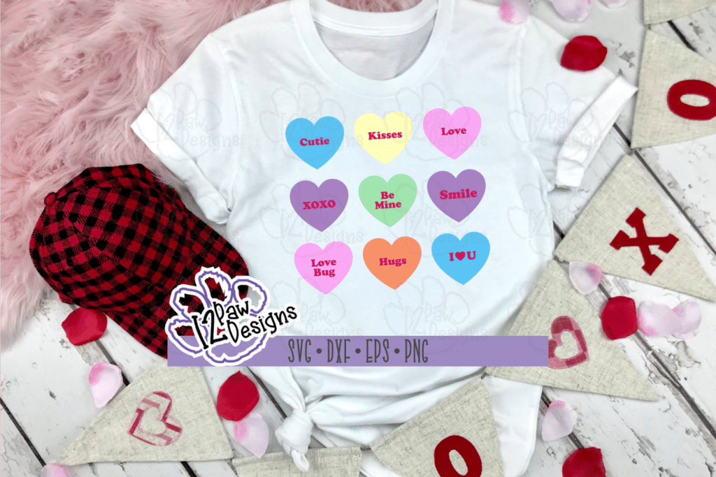 12PD Conversation Hearts-Scallops with dots-MockupWhiteHearts