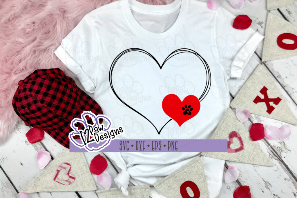 12PD Heart Lines Bundle-Heart Paw-MockupWhite
