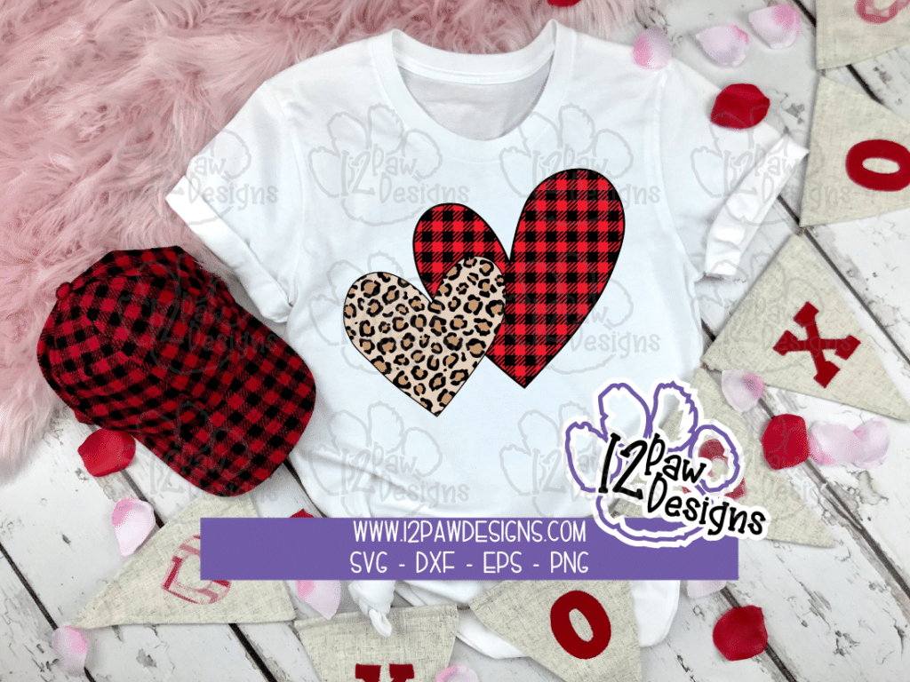 Hearts Leopard and Buffalo Plaid