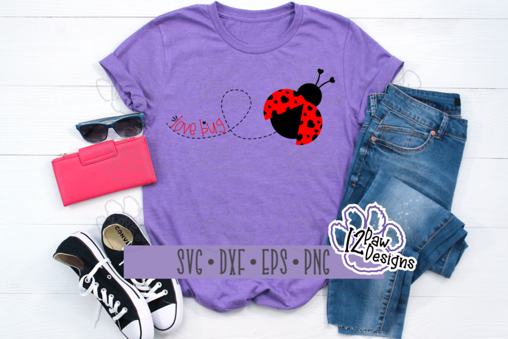 Love Bug, Love Bug Ladybug, Love Ladybug, Cricut Silhouette, Sublimation, Svg/Dxf/Png/Eps, Digital Download, Cut File