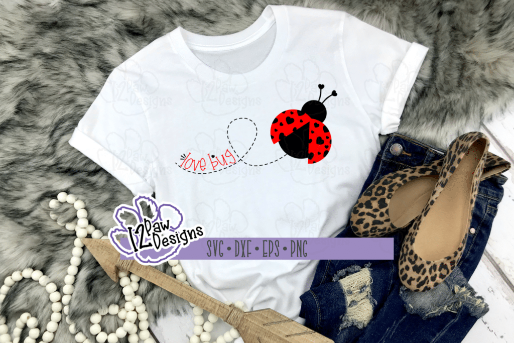 Love Bug, Love Bug Ladybug, Love Ladybug, Cricut Silhouette, Sublimation, Svg/Dxf/Png/Eps, Digital Download, Cut File
