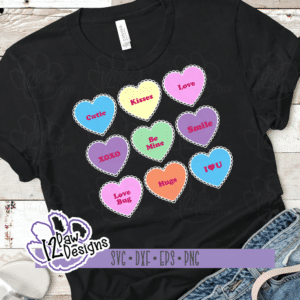 12PD Conversation Hearts-Lace Scallops