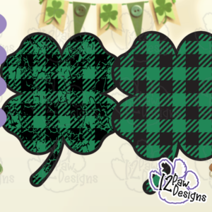 Shamrock Buffalo Plaid Bundle SVG - Shamrock Buffalo Plaid Bundle Cut File - Cricut Silhouette - svg/dxf/png/eps - Digital Download