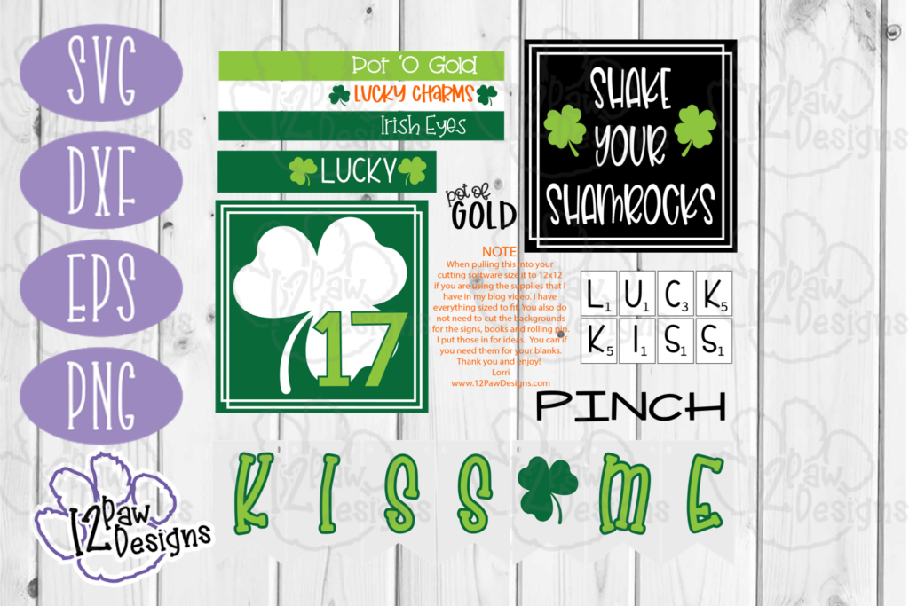 St Patricks Day Tiered Tray SVG- Tiered Tray Cut File - Cricut Silhouette - svg/dxf/png/eps - Digital Download