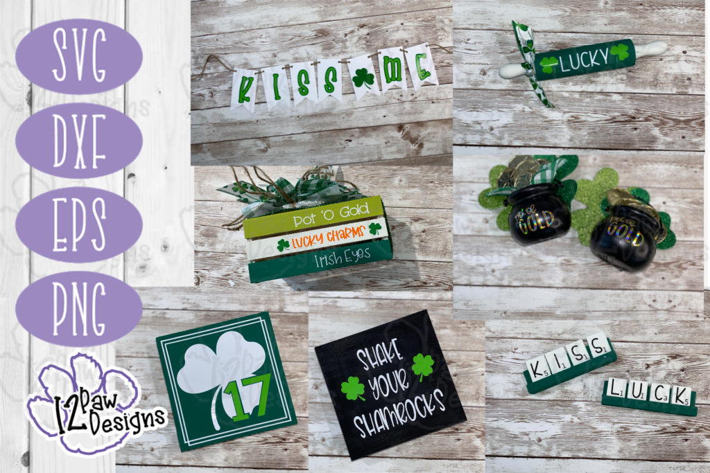 St Patricks Day Tiered Tray SVG- Tiered Tray Cut File - Cricut Silhouette - svg/dxf/png/eps - Digital Download