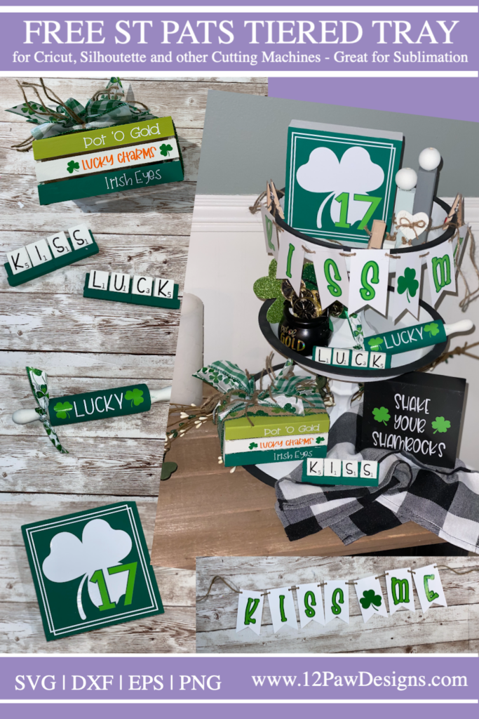 St Patricks Day Tiered Tray SVG- Tiered Tray Cut File - Cricut Silhouette - svg/dxf/png/eps - Digital Download
