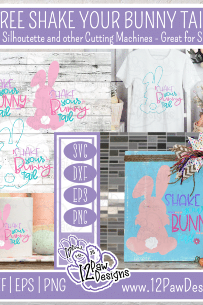 Shake your bunny Tail SVG- Shake your bunny Tail Cut File - Cricut Silhouette - svg/dxf/png/eps - Digital Download
