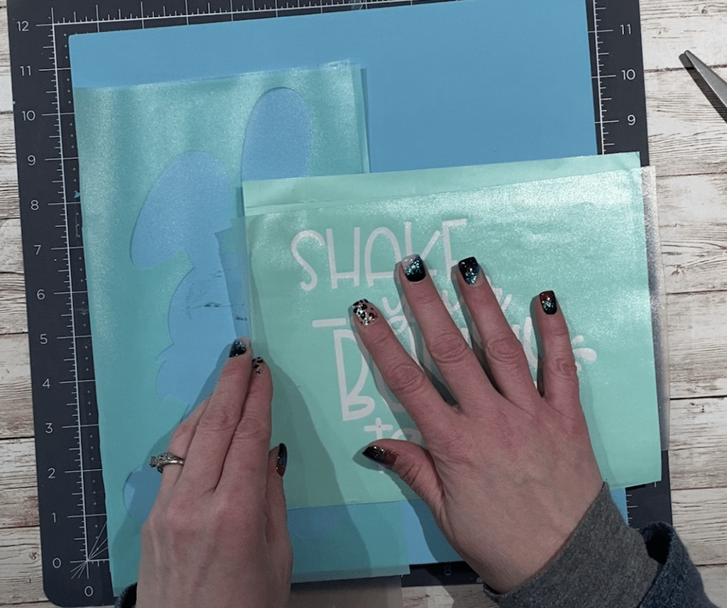 Shake your bunny tail - Apply Stencil Material and space