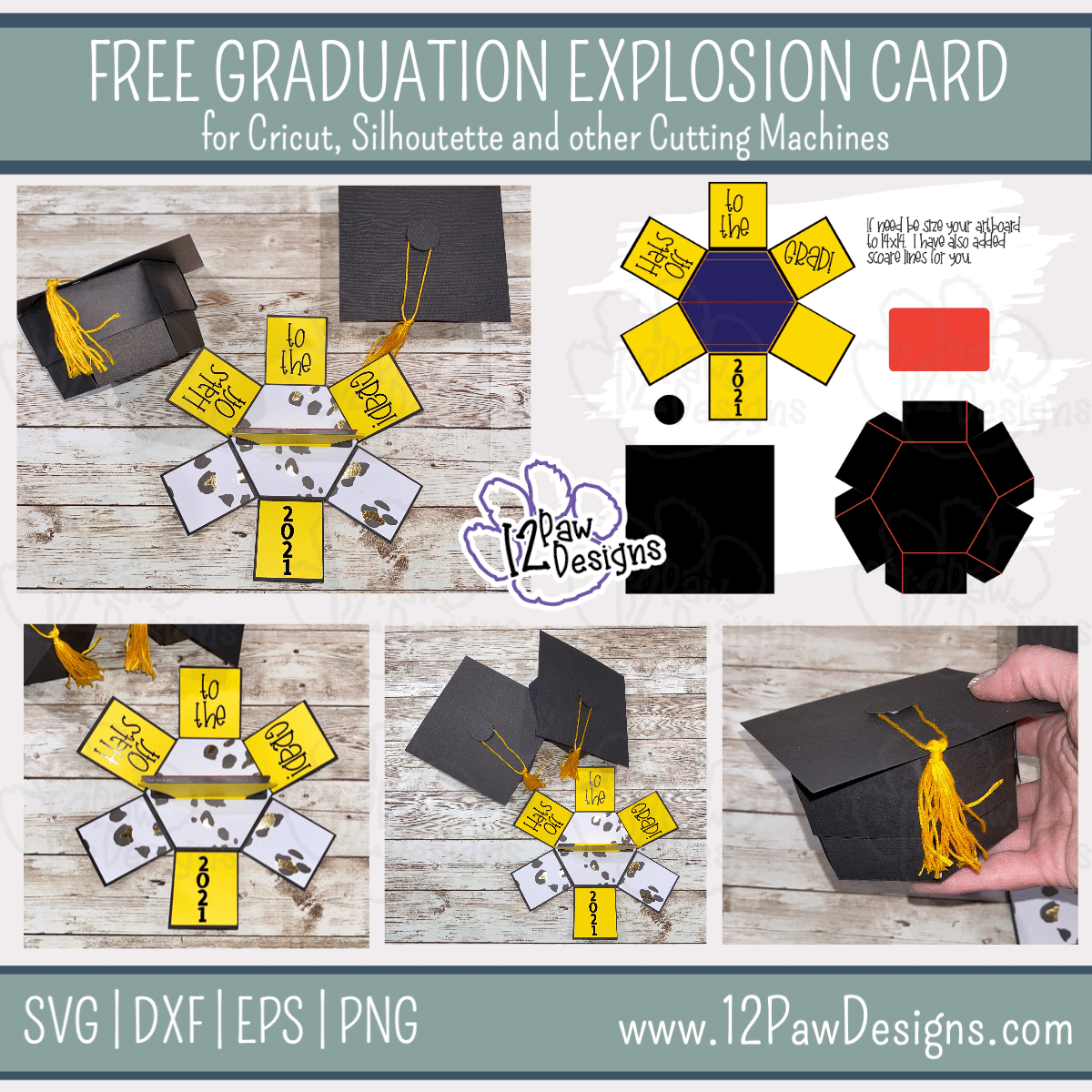 Exploding Graduation Gift Card Holder