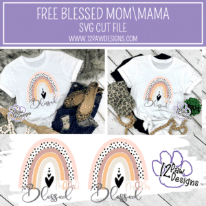 Blessed Mom SVG - Blessed Mama - BOHO Rainbow - Cricut - Silhouette - svg/dxf/png/eps - Digital Download - Cut File