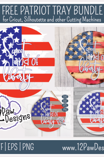 Sweet Land of Liberty, USA Round Flag, Flag Round, Round American Flag, Cricut Silhouette, Svg/Dxf/Png/Eps/Sublimation, Digital Download, Cut File