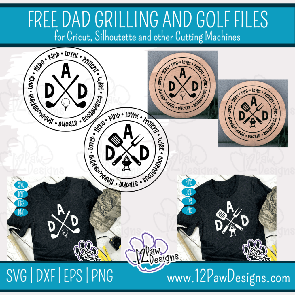 Dad Grill, Golfing Dad, Gifts For Dad, Cricut Silhouette, Svg/Dxf/Png/Eps/Sublimation, Digital Download, Cut File