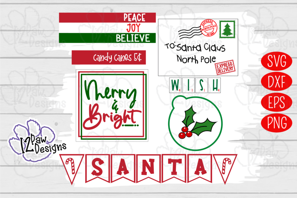 Christmas Tiered Tray, Tiered Tray, Christmas Svg, Cricut Silhouette Glowforge, Svg/Dxf/Png/Eps, Digital Download, Cut File