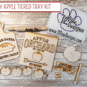 DIY Apple Tiered Tray KIT, Fall Tiered Tray, Apple Tray