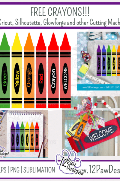 Crayons, Crayon Sign, Jumbo Crayon, Cricut Silhouette Glowforge, Svg/Dxf/Png/Eps, Digital Download, Cut File
