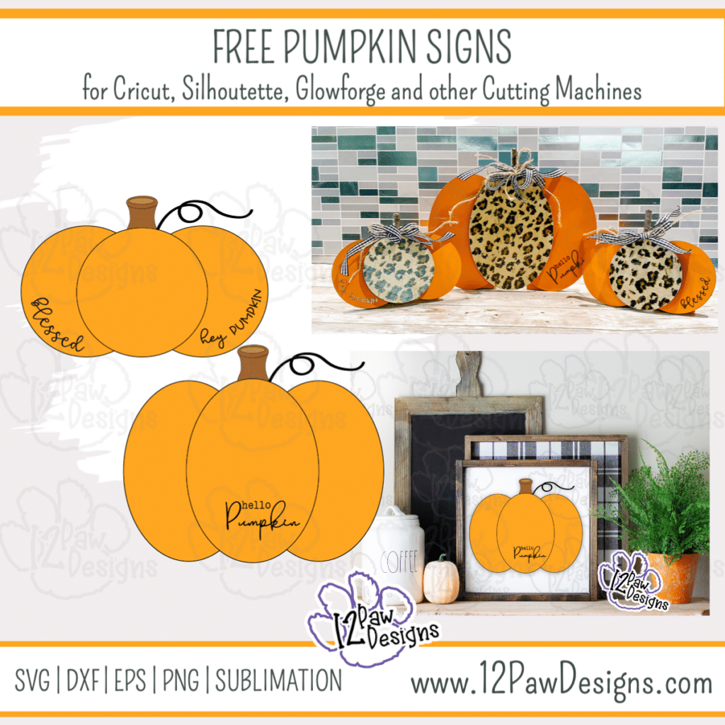 Hello Pumpkin, 3D Pumpkin, Hey Pumpkin, Cricut Silhouette Glowforge, Svg/Dxf/Png/Eps, Digital Download, Cut File