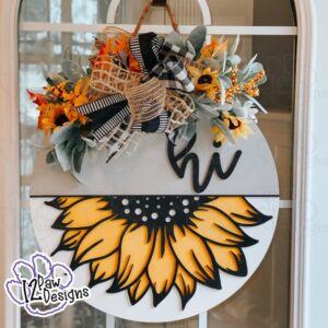 Sunflower Round, Sunflower, Sunflower Svg, Laser Ready, Cricut Silhouette Glowforge, Svg/Dxf/Png/Eps, Digital Download, Cut File