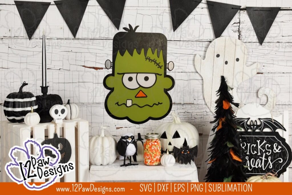 Frankenstein, Halloween Frankenstein, So Franken Cute, Cricut Silhouette Glowforge, Svg/Dxf/Png/Eps, Digital Download, Cut File