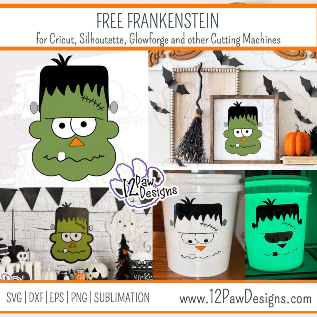 Frankenstein, Halloween Frankenstein, So Franken Cute, Cricut Silhouette Glowforge, Svg/Dxf/Png/Eps, Digital Download, Cut File