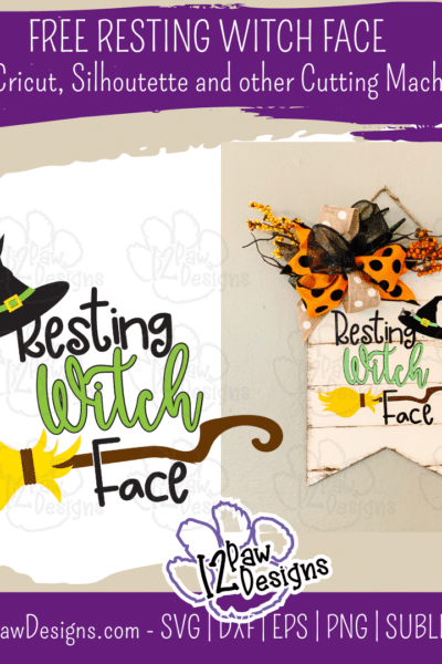 Resting Witch Face, Witch Face, Funny Halloween, Cricut Silhouette, Svg/Dxf/Png/Eps, Digital Download, Cut File
