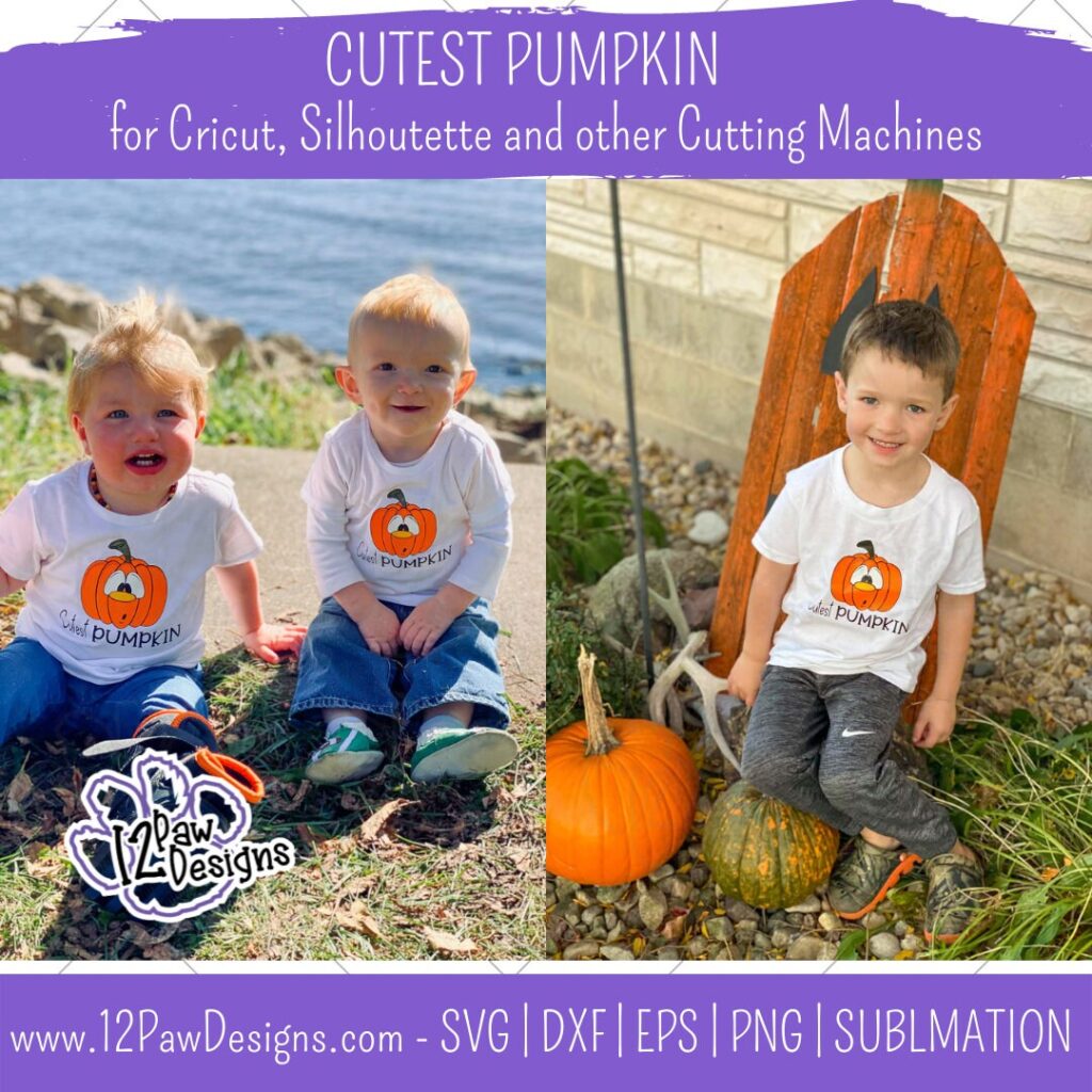 Cutest Pumpkin, Pumpkin, Funny Pumpkin, Cricut Silhouette, Svg/Dxf/Png/Eps, Digital Download, Cut File