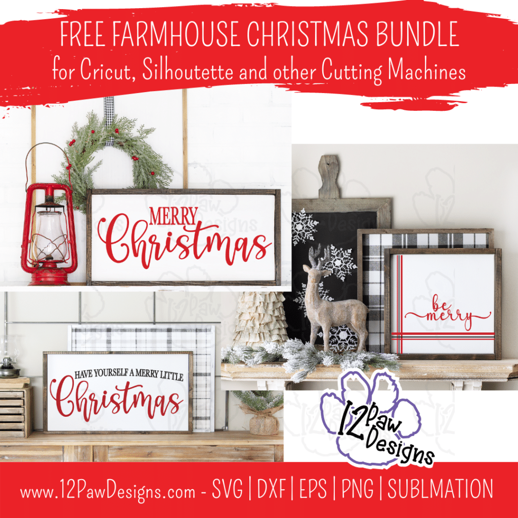 Farmhouse Christmas Bundle, Farmhouse Christmas Sign, Farmhouse Svg, Cricut Silhouette, Svg/Dxf/Png/Eps, Digital Download, Cut File