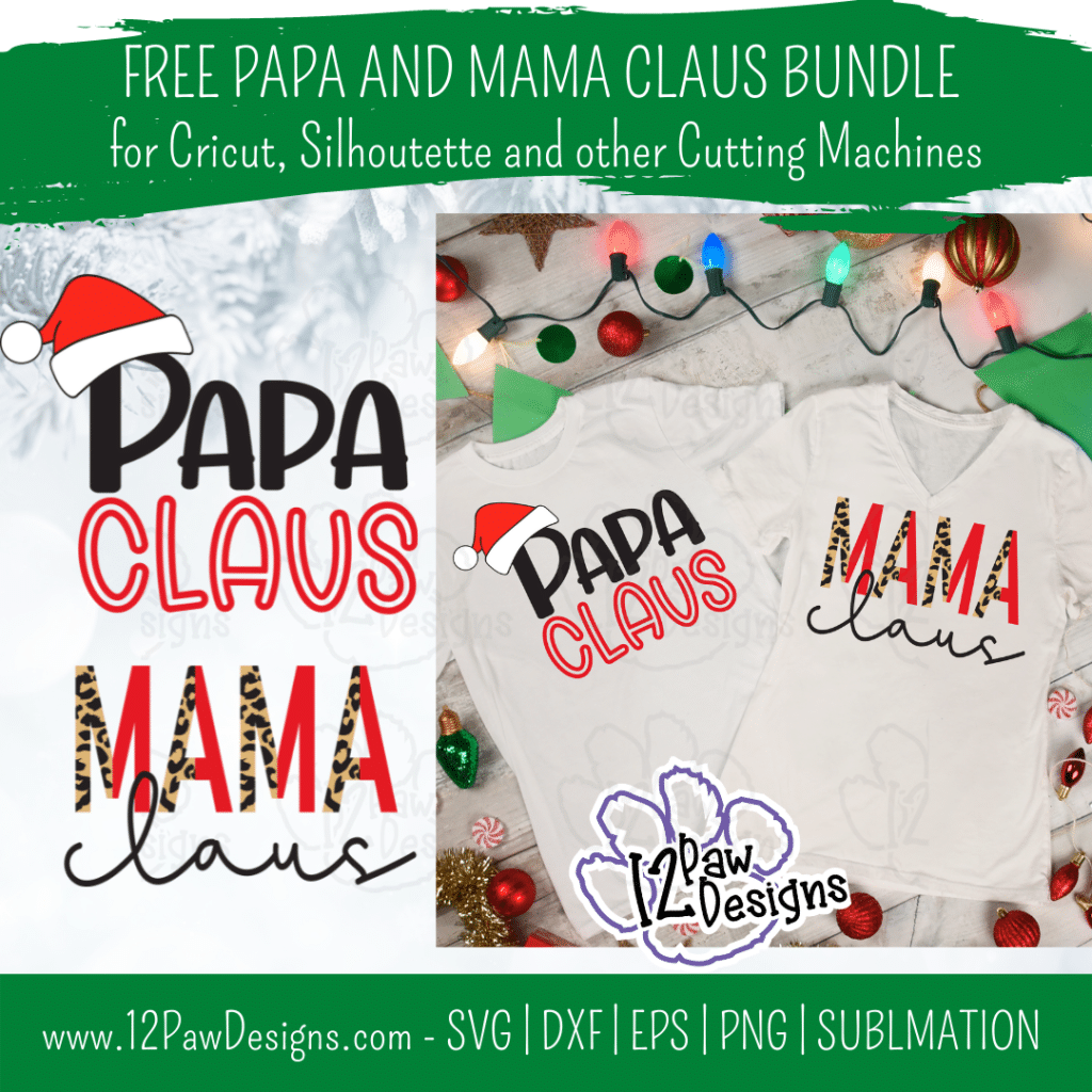 Mama Claus, Papa Claus, Mama Claus Shirt, Cricut Silhouette, Svg/Dxf/Png/Eps, Digital Download, Cut File