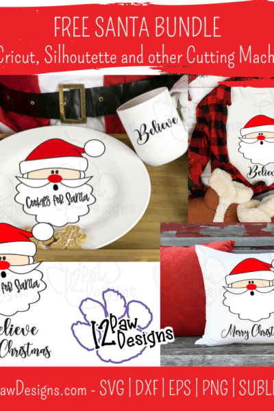Cookies For Santa, Santa Believe, Santa Merry Christmas, Cricut Silhouette, Svg/Dxf/Png/Eps, Digital Download, Cut File