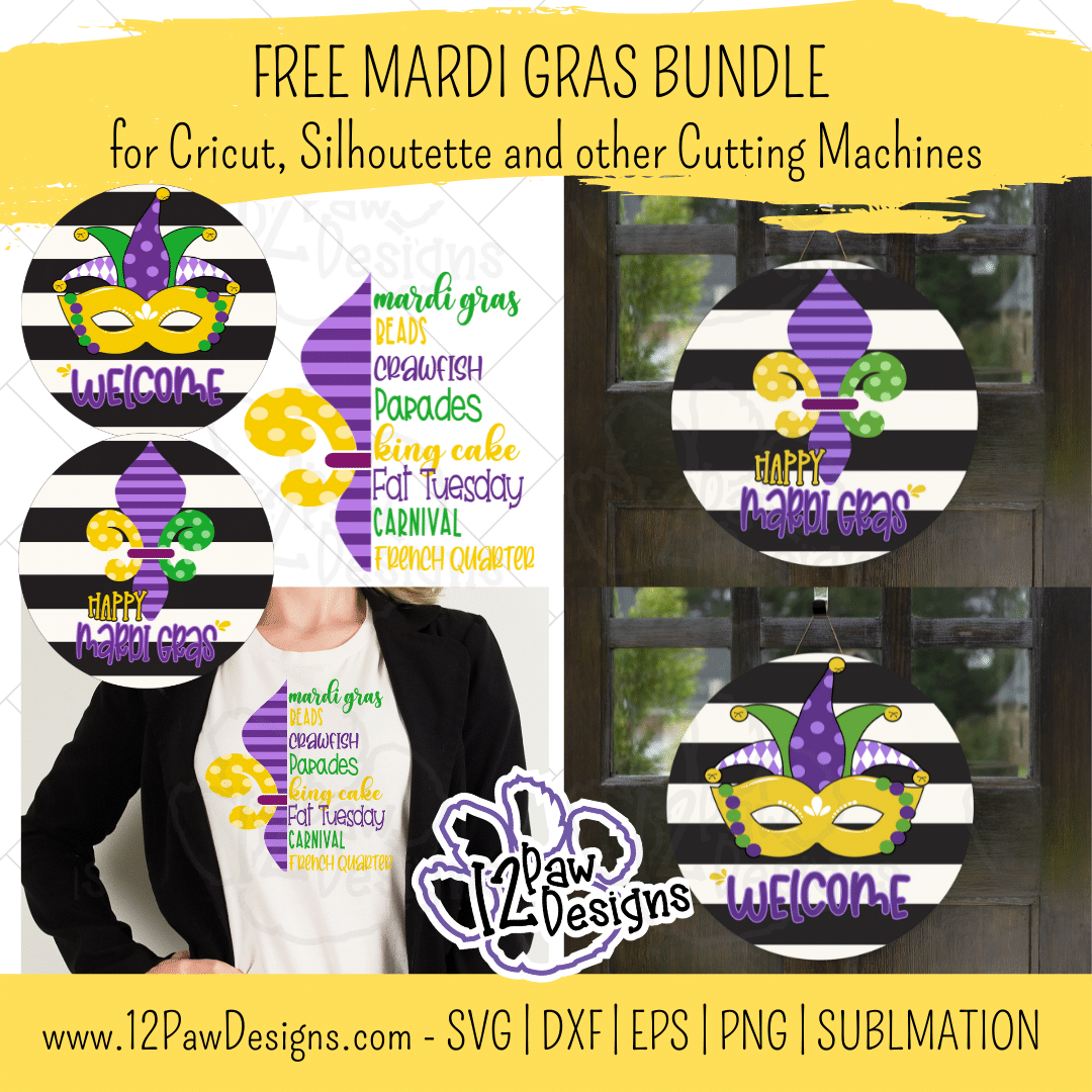 Mardi Gras Bundle, Mardi Gras Mask, Mardi Gras Fleur De Lis, Cricut, Silhouette, Sublimation, Svg/Dxf/Png/Eps, Digital Download, Cut File