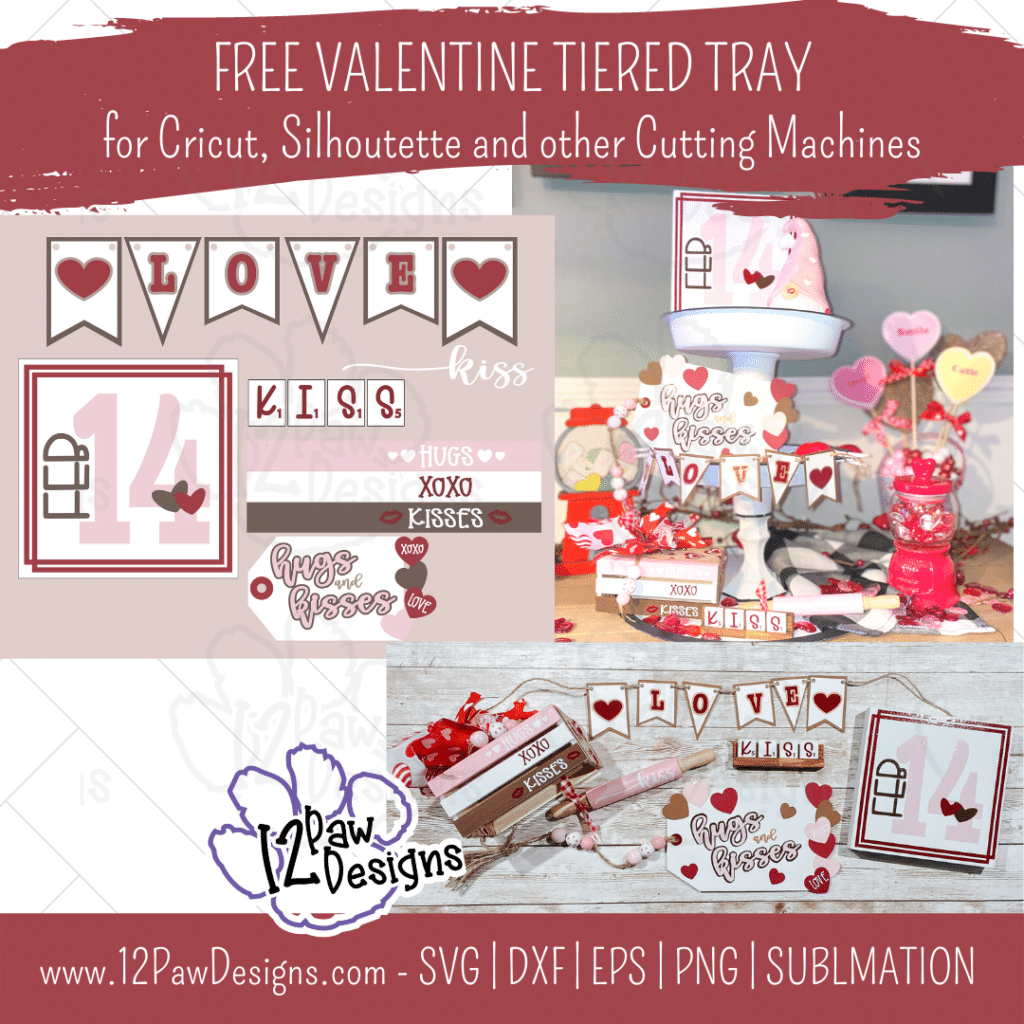 Valentine Tiered Tray, Valentine Decor, Valentine Sign, Cricut, Silhouette, Sublimation, Svg/Dxf/Png/Eps, Digital Download, Cut File