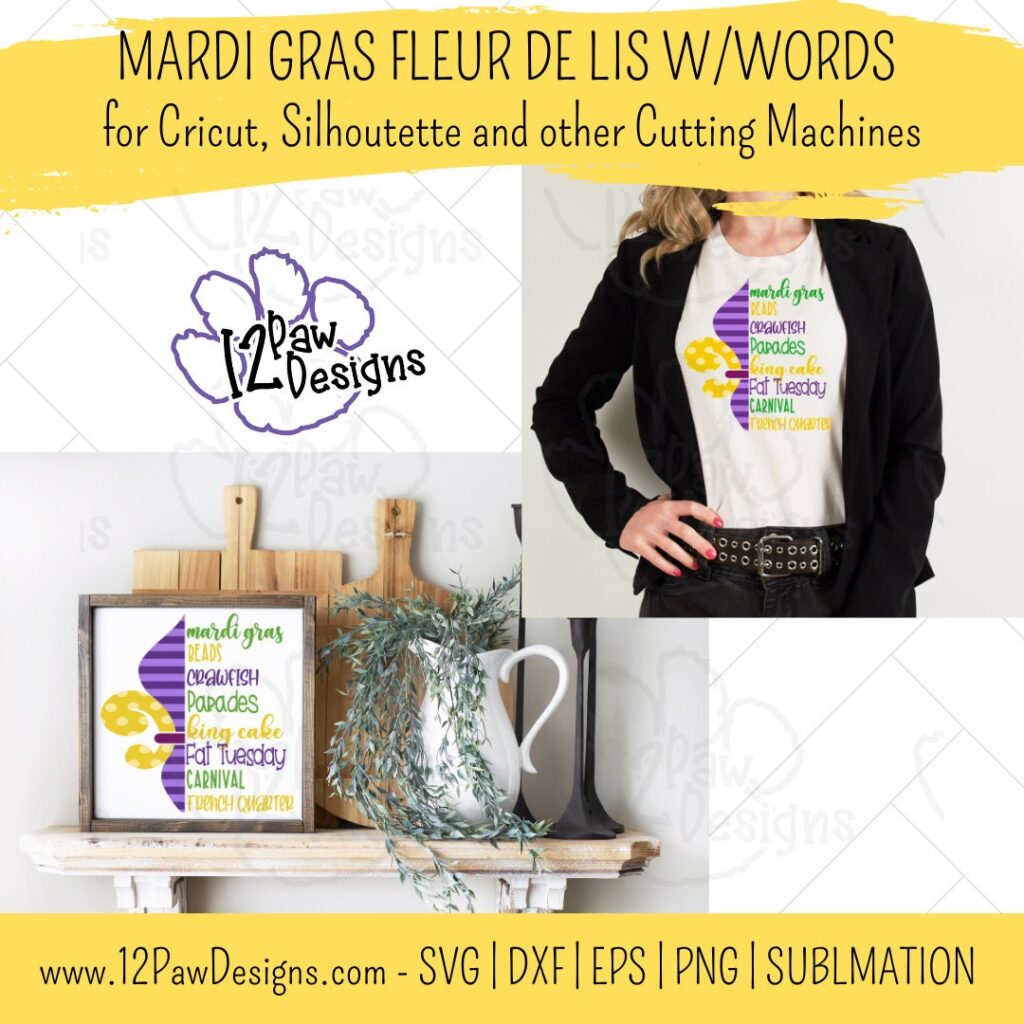 Mardi Gras Bundle, Mardi Gras Mask, Mardi Gras Fleur De Lis, Cricut, Silhouette, Sublimation, Svg/Dxf/Png/Eps, Digital Download, Cut File