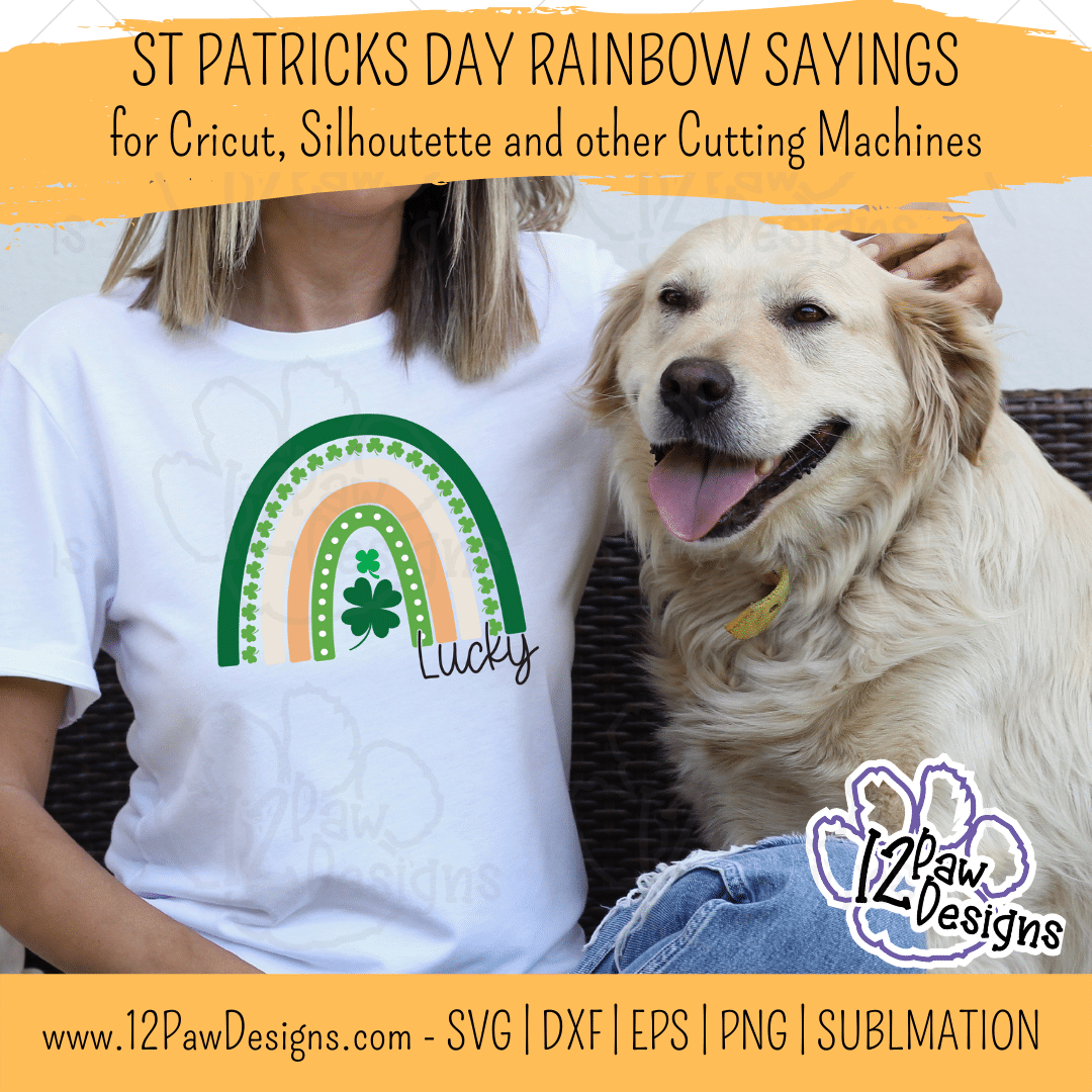 St Patrick'S Day Rainbow, Lucky Boho Rainbow, Shamrock Svg, Shenanigan Coordinator, Cricut, Silhouette, Sublimation, Svg, Png, Digital Download, Cut File