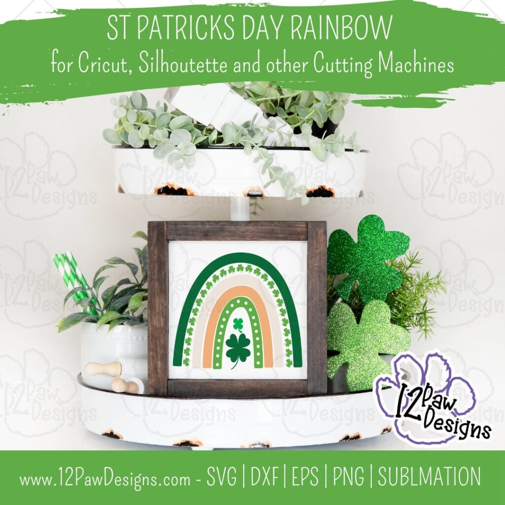 St Patrick'S Day Rainbow, Boho Rainbow, Shamrock Svg, Cricut, Silhouette, Sublimation, Svg, Png, Digital Download, Cut File