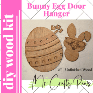 Diy Easter Bunny Egg Wood Kit, Bunny Diy, Easter Wood Kit, Unfinished Wood Blank, Diy Laser Cut Wood Kit