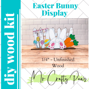 Diy Easter Display, Diy Easter Decor, Easter Bunny Shelf Sitter, Easter Wood Kit, Unfinished Wood Blank, Diy Laser Cut Wood Kit