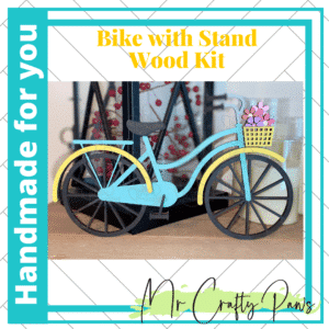 Handmade Bike with stand, Bike Decor, Wooden Bicycle, Bike flower decor, Hand painted bike