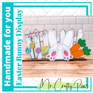 Handmade Easter Display, Easter Decor, Easter Bunny Shelf Sitter, Easter Bunny Display, Handmade, Easter Home Decor