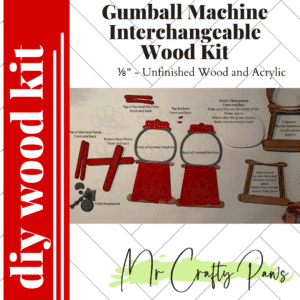 Diy Gumball Machine, Gumball Machine Interchangeable, Shaker Gumball Machine, Unfinished Wood Blank, Diy Wood Kit