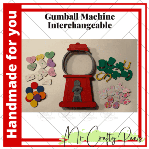 Handmade Gumball Machine, Gumball Machine Interchangeable, Shaker Gumball Machine, Hand Painted Gumball