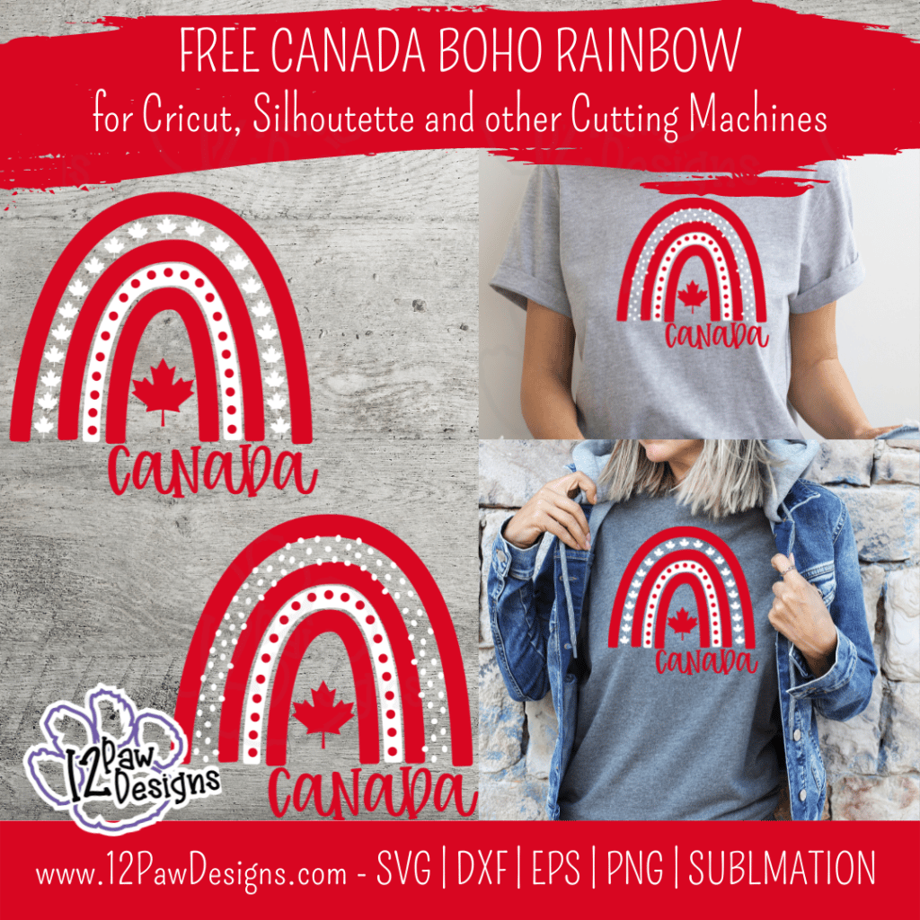 Canada Rainbow, Canada, Boho Canada, Boho Rainbow, Cricut Silhouette, Svg/Dxf/Png/Eps/Sublimation, Digital Download, Cut File