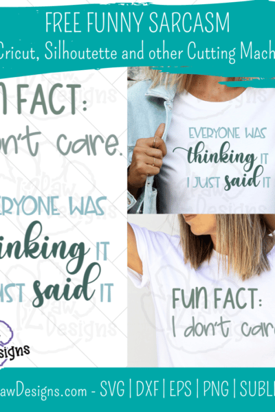 Funny Sarcastic Quotes, Thinking It, Funny Sarcasm, Fun Fact I Don'T Care, Everyone Was Thinking It I Just Said It , Funny Svg, Cricut, Silhouette, Sublimation, Svg, Png, Digital Download, Cut File