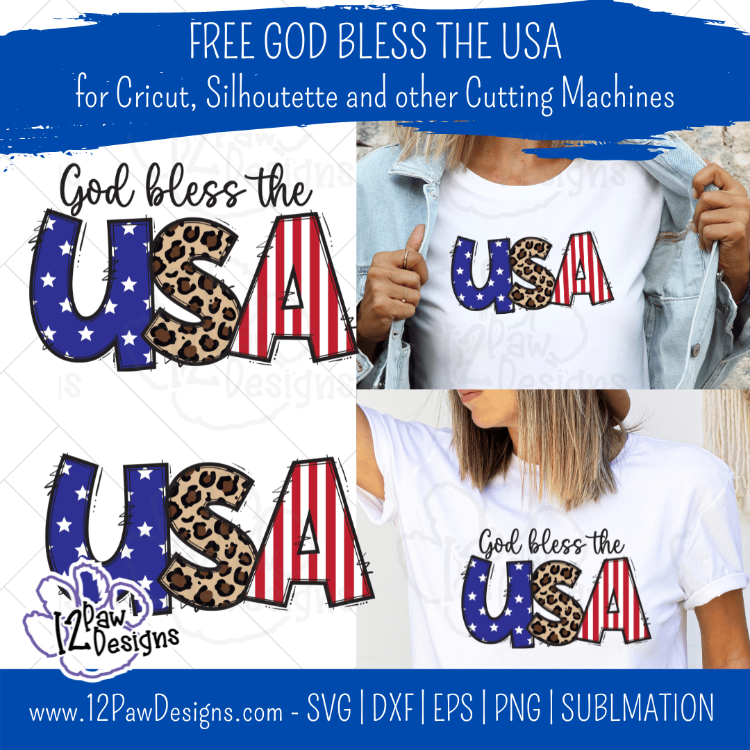 Stars, Stripes and God Bless The USA Designs
