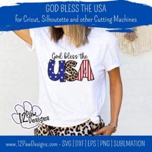 God Bless The Usa, America, 4Th Of July, Patriotic, Cricut, Silhouette, Sublimation, Svg, Png, Digital Download, Cut File