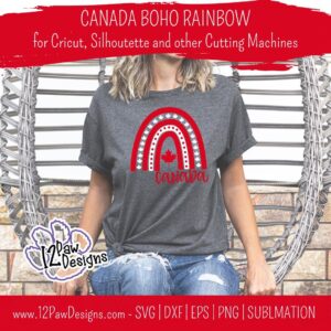 Canada Rainbow, Canada, Boho Canada, Boho Rainbow, Cricut Silhouette, Svg/Dxf/Png/Eps/Sublimation, Digital Download, Cut File