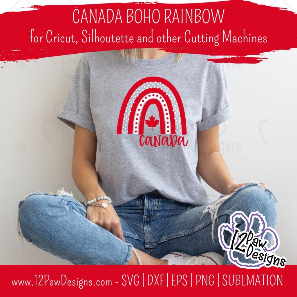 Canada Rainbow, Canada, Boho Canada, Boho Rainbow, Cricut Silhouette, Svg/Dxf/Png/Eps/Sublimation, Digital Download, Cut File