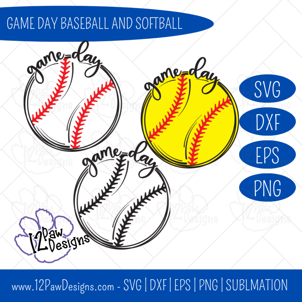 Game Day Baseball, Baseball, Softball, Game Day, Cricut, Silhouette, Sublimation, Svg, Png, Digital Download, Cut File