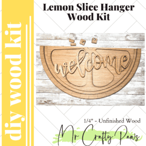 Diy Lemon Slice Hanger, Lemon Slice, Lemon, Lemon Door Hanger, Wood Lemon Hanger, Unfinished Wood Blank, Diy Wood Kit